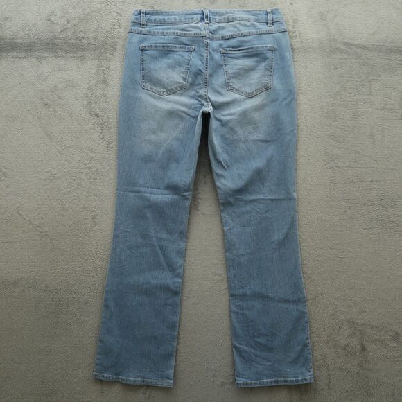 D. Jeans Women's Size 14 Blue High-Rise Straight Denim 31" Inseam Stretch - Picture 12 of 16